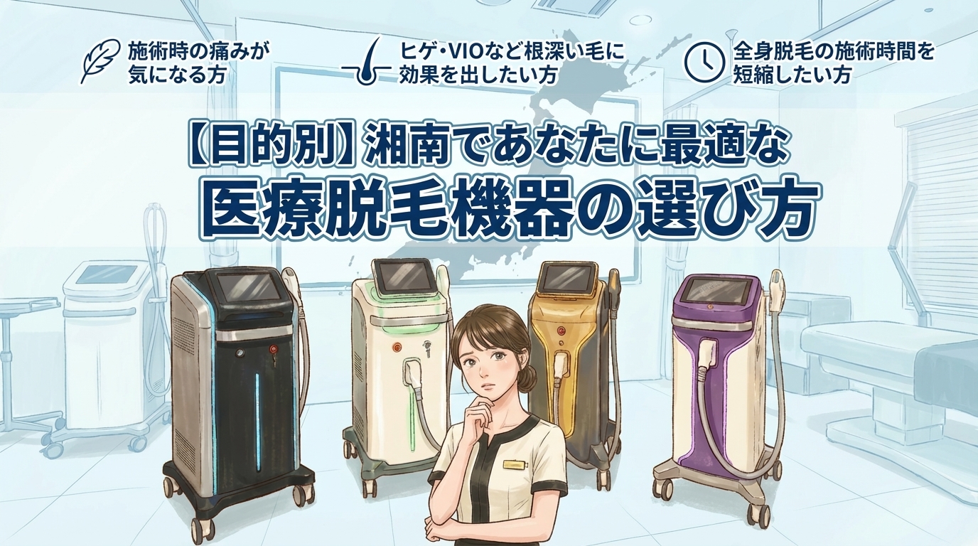 【目的別】あなたに合った湘南の脱毛機械の選び方